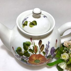 Доливной чайник, Семикаракорская керамика, винтаж, СССР. Картинка 3