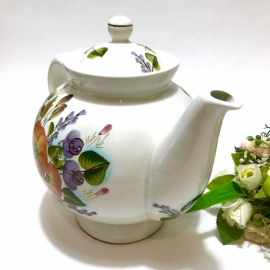 Доливной чайник, Семикаракорская керамика, винтаж, СССР. Картинка 6