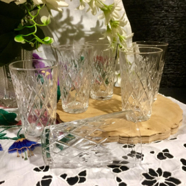 Набор стопок из хрусталя, Дятьковский ХЗ, винтаж, СССР, цена за набор из 6шт. Картинка 2