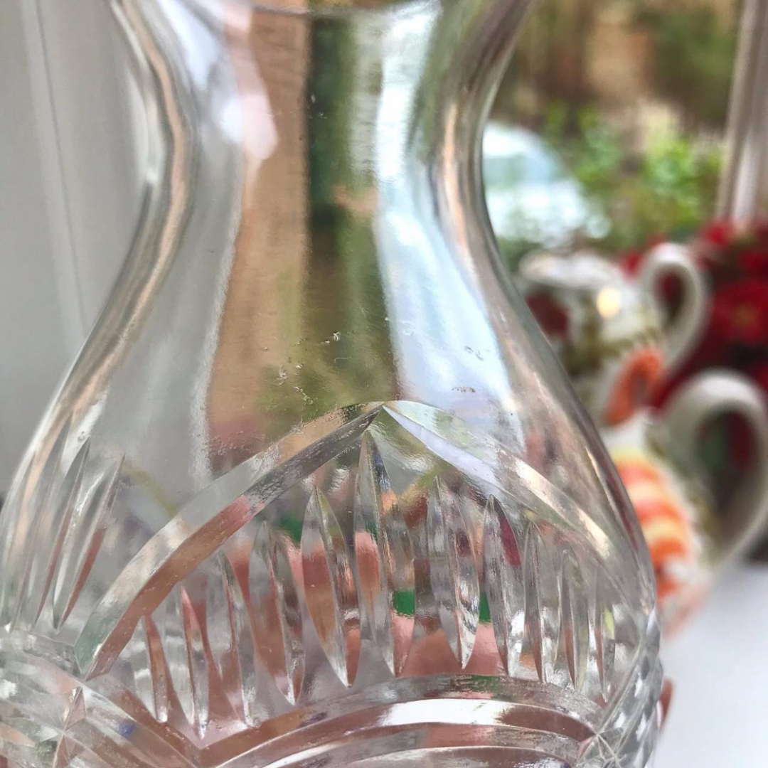 Ваза - подбукетник. Хрусталь с алмазной гранью, классической формы, винтаж, СССР. Картинка 7