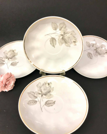 Блюдце Дулевский ФЗ, "Серая/Пыльная Роза", винтаж, СССР. Картинка 1