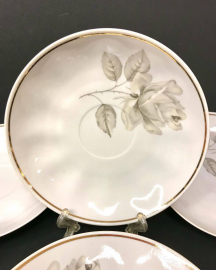 Блюдце Дулевский ФЗ, "Серая/Пыльная Роза", винтаж, СССР. Картинка 2