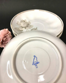 Блюдце Дулевский ФЗ, "Серая/Пыльная Роза", винтаж, СССР. Картинка 4