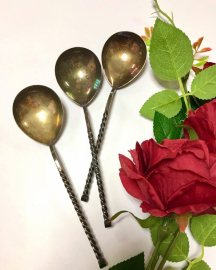 Салатная ложка ЭССР Таллин, мнц с серебрением, винтаж, СССР. Цена за 1шт