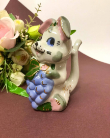 Поильник/бюветница "Зайчик", фарфор Кисловодского з-да Россия, именная надпись. Картинка 2