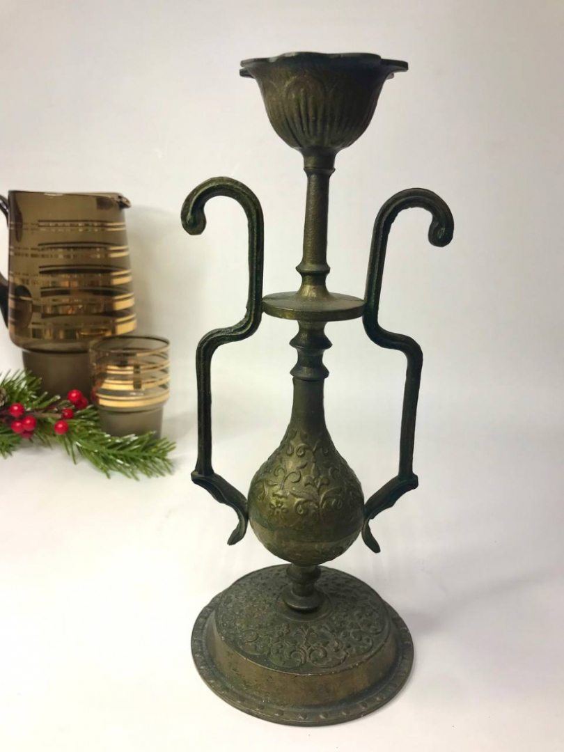Подсвечник из бронзы, маркировка МЗО, винтаж, СССР. Картинка 1