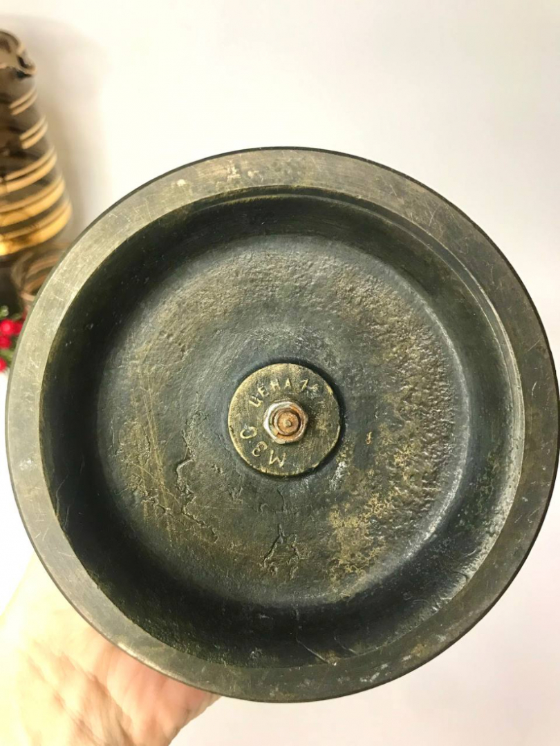 Подсвечник из бронзы, маркировка МЗО, винтаж, СССР. Картинка 4