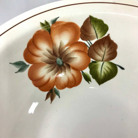 Набор пиал и салатника, ФФЗ Чайка, знак качества СССР, фаянс с росписью, винтаж, СССР. Цена за 7пр. Картинка 3