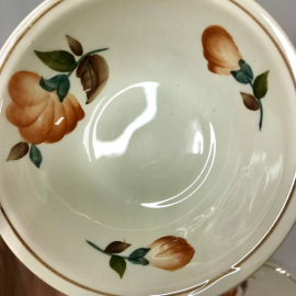 Набор пиал и салатника, ФФЗ Чайка, знак качества СССР, фаянс с росписью, винтаж, СССР. Цена за 7пр. Картинка 4