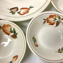 Набор пиал и салатника, ФФЗ Чайка, знак качества СССР, фаянс с росписью, винтаж, СССР. Цена за 7пр. Картинка 5