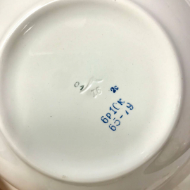 Набор пиал и салатника, ФФЗ Чайка, знак качества СССР, фаянс с росписью, винтаж, СССР. Цена за 7пр. Картинка 6