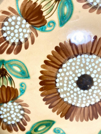 Коллекционная настенная тарелка Львовская ЛСФ 1960-70гг. Керамика с ручной росписью. Винтаж, СССР. Картинка 2