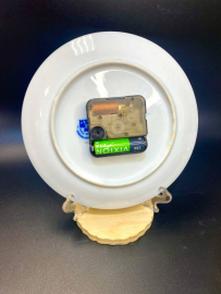 Часы настенные кварцевые Moritz Zdekauer Чехословакия. Фарфор с кобальт дизайном и позолотой.. Картинка 3