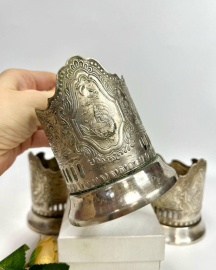 Подстаканник "Советский космос". мнц с серебрением. Каталог! Винтаж, СССР. Картинка 2