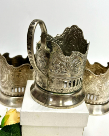 Подстаканник "Советский космос". мнц с серебрением. Каталог! Винтаж, СССР. Картинка 5