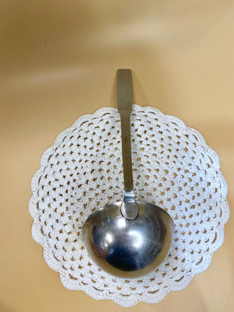 Половник из нержавеющей стали, винтаж, СССР. Картинка 5
