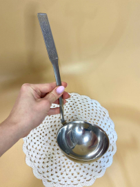 Половник из нержавеющей стали, винтаж, СССР. Картинка 1