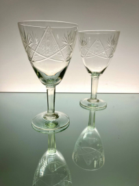 Бокалы, тонкий хрусталь с алмазной гранью, середина 20века, СССР. Цена за 6шт. Картинка 3