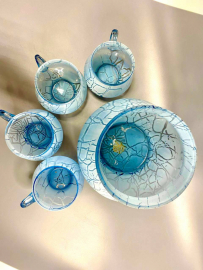 Набор для крюшона, Стрыйский СЗ, сколы на предметах, винтаж, СССР. Цена за 5пр. Картинка 2