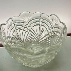Ваза/салатник/конфетница, хрусталь, з-д Красный гигант, этикетка, винтаж, СССР. Картинка 3
