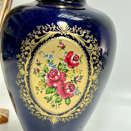 Имбирная ваза с крышкой, B Halbach Geschenke Ges.Gesch Германия, 60-70е гг, крытье, ручная роспись. Картинка 3