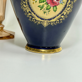 Имбирная ваза с крышкой, B Halbach Geschenke Ges.Gesch Германия, 60-70е гг, крытье, ручная роспись. Картинка 4