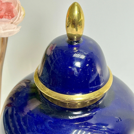 Имбирная ваза с крышкой, B Halbach Geschenke Ges.Gesch Германия, 60-70е гг, крытье, ручная роспись. Картинка 5