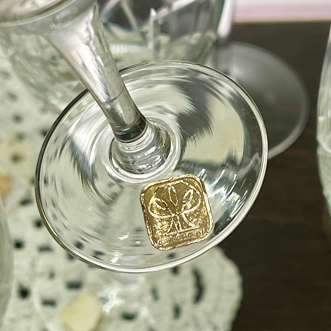 Набор бокалов, тонкий хрусталь с алмазной гранью Чехословакии, этикетки, цена за 6шт. Картинка 2