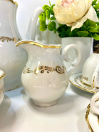 Кофейный сервиз Чехословакия. Фарфор, позолота. Цена за 15пр.. Картинка 2