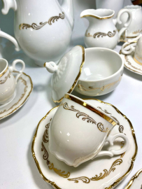 Кофейный сервиз Чехословакия. Фарфор, позолота. Цена за 15пр.. Картинка 5