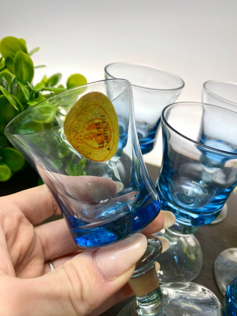 Набор рюмок, Стрыйский СЗ, каталог, ав.Г.Паламар, цветное купоросное стекло. Цена за 6шт. Картинка 2