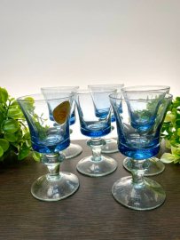 Набор рюмок, Стрыйский СЗ, каталог, ав.Г.Паламар, цветное купоросное стекло. Цена за 6шт