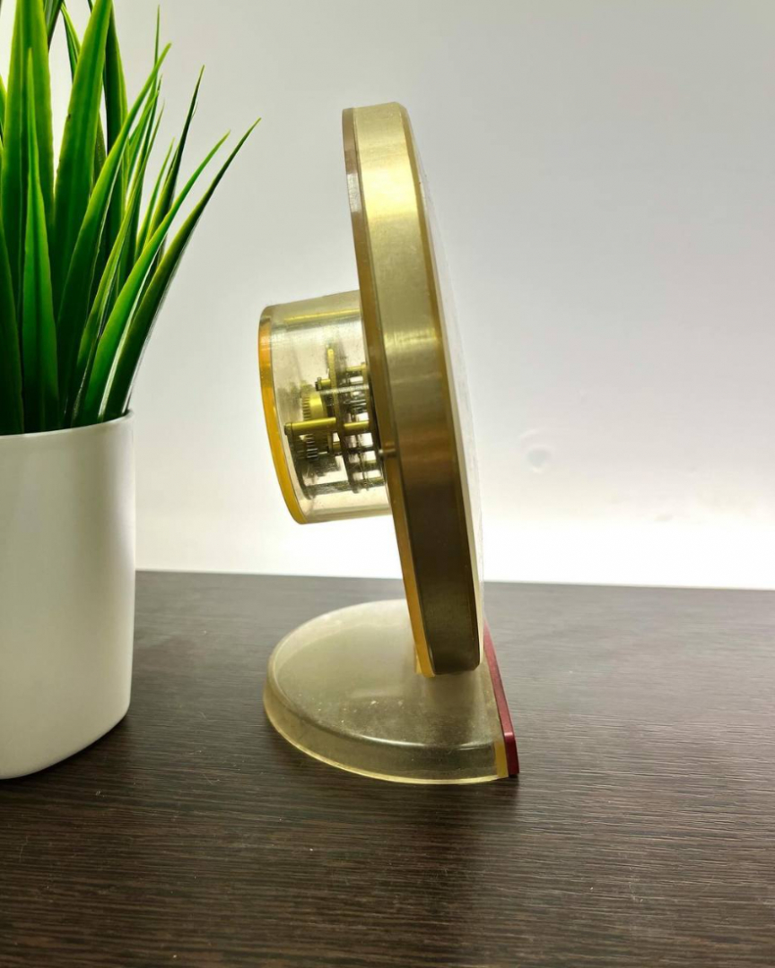 Настольные часы «Молния» на полном ходу, завод на сутки. Полностью на ходу, после профилактики. Картинка 5