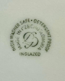 Декоративная тарелка "Рождественский вертеп", Чехословакия. Фарфор покрытый глазурью. Винтаж. Картинка 2