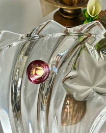 Ваза для цветов Германия, Walter glass. Стекло с матированием. Этикетка. Винтаж. Картинка 2