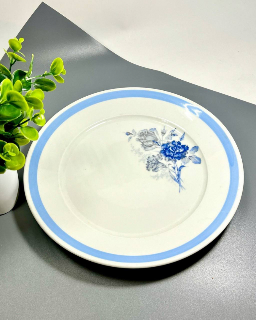 Большое блюдо Fortuna Eisenberg GDR, немецкий фарфор, деколь. Винтаж. Картинка 3