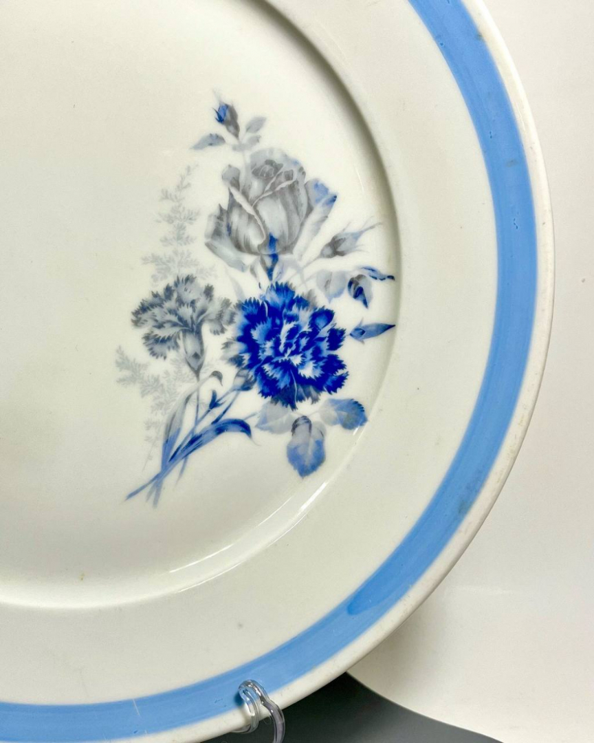 Большое блюдо Fortuna Eisenberg GDR, немецкий фарфор, деколь. Винтаж. Картинка 4