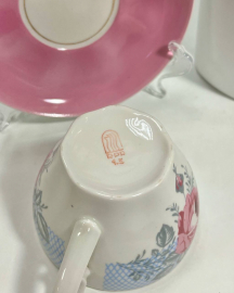 Чайная пара Рига 1970-1980гг. Фарфор, деколь, крытье. Винтаж. Картинка 2