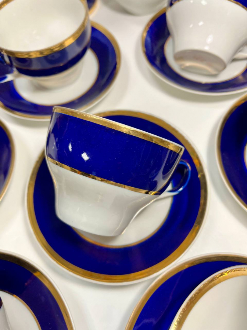 Чайные сервиз на 12персон Барановский ФЗ, 1970-1991гг. Чайник дефект. 230мл. Цена за 27пр. Картинка 3