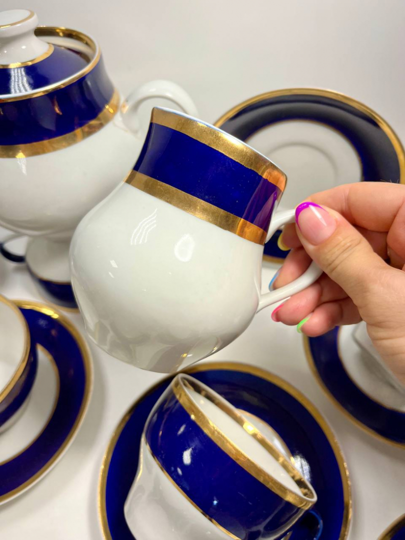 Чайные сервиз на 12персон Барановский ФЗ, 1970-1991гг. Чайник дефект. 230мл. Цена за 27пр. Картинка 4