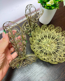 Салфетница, скань, ручная работа. Винтаж, СССР. Цена за 1шт. Картинка 3