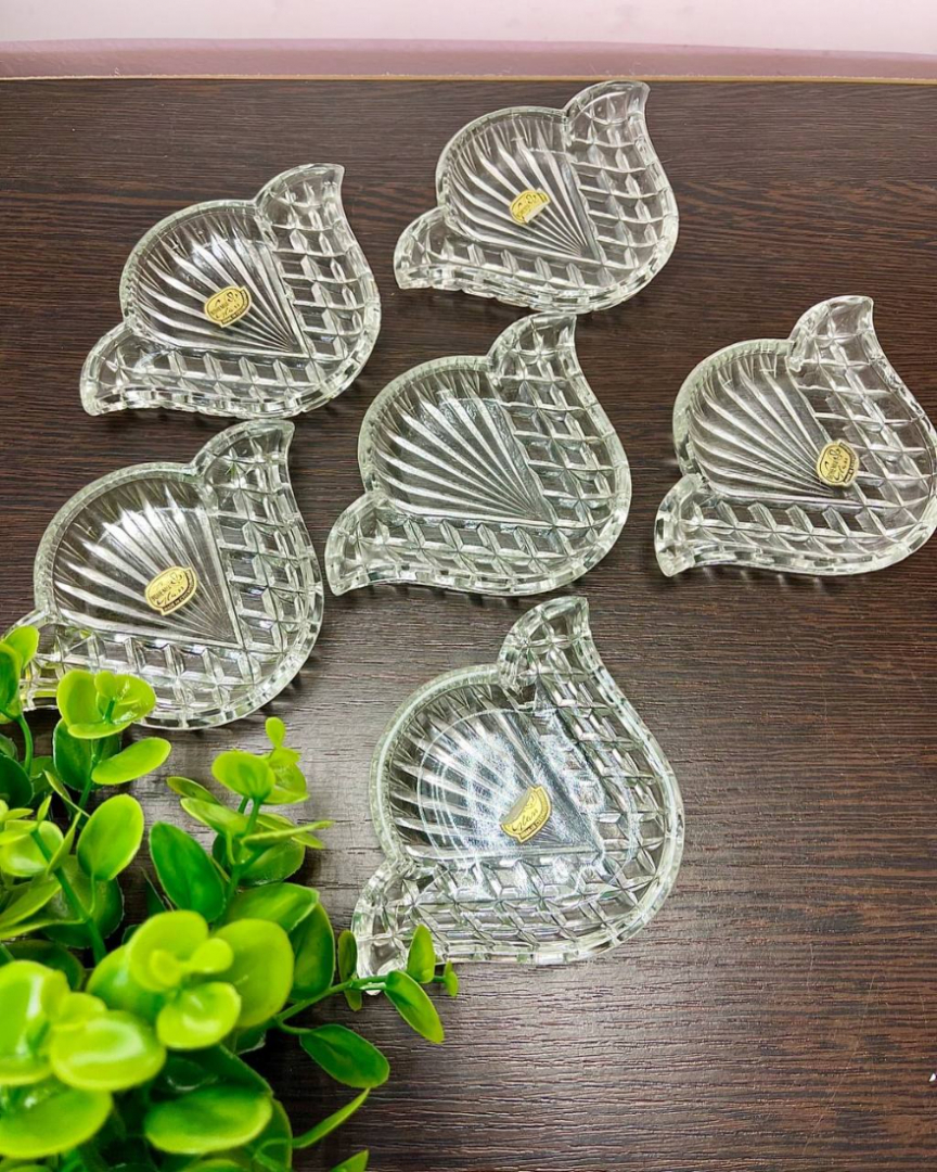 Розетки "Лилии" Богемия, Чехословакия. Этикетки. Качественный хрусталь. Цена за 6шт. Картинка 4