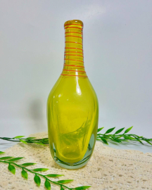 Бутыль(ка) ЛКСФ Львовской области 1980х. Цветное художественное стекло. Винтаж. Картинка 1