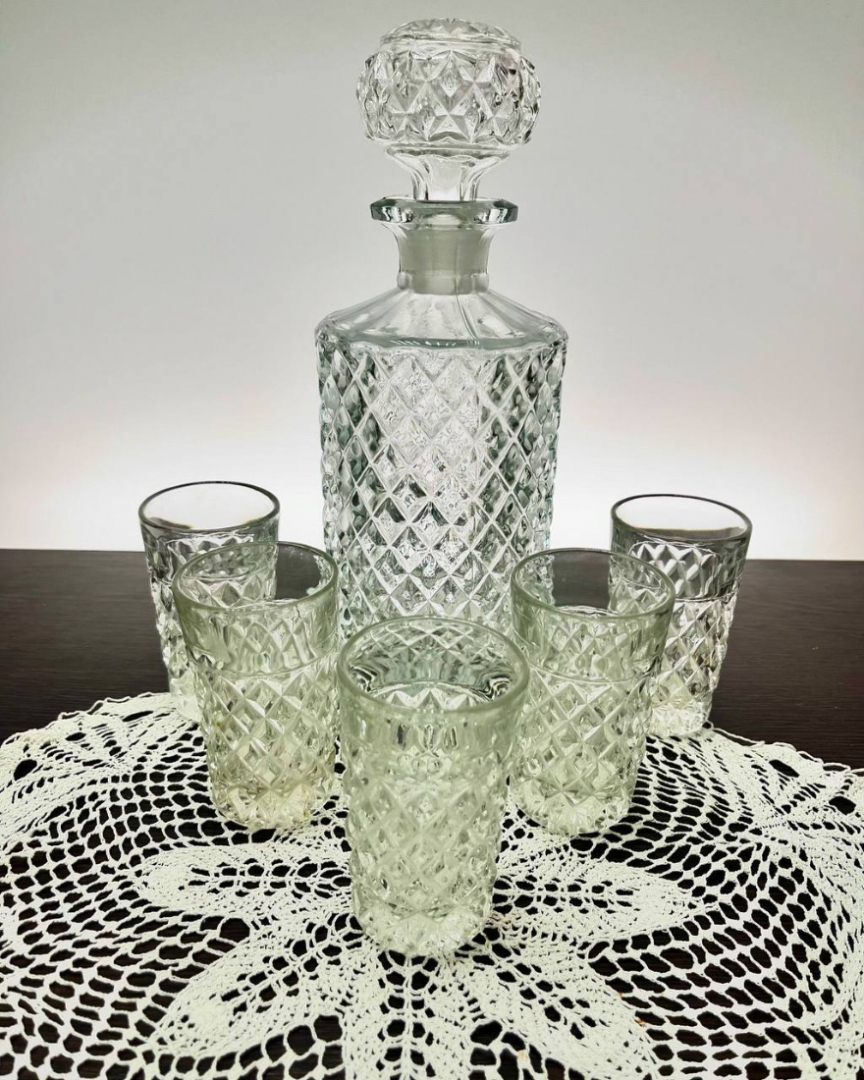 Набор для крепких напитков ав. Владислав Урбан, Богемия, Чехословакия, 1970х гг. Цена за 6пр. Картинка 4