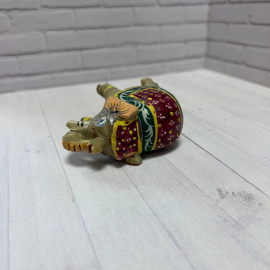 Статуэтка "Слон". Натуральный камень оникс с ручной росписью. Картинка 6