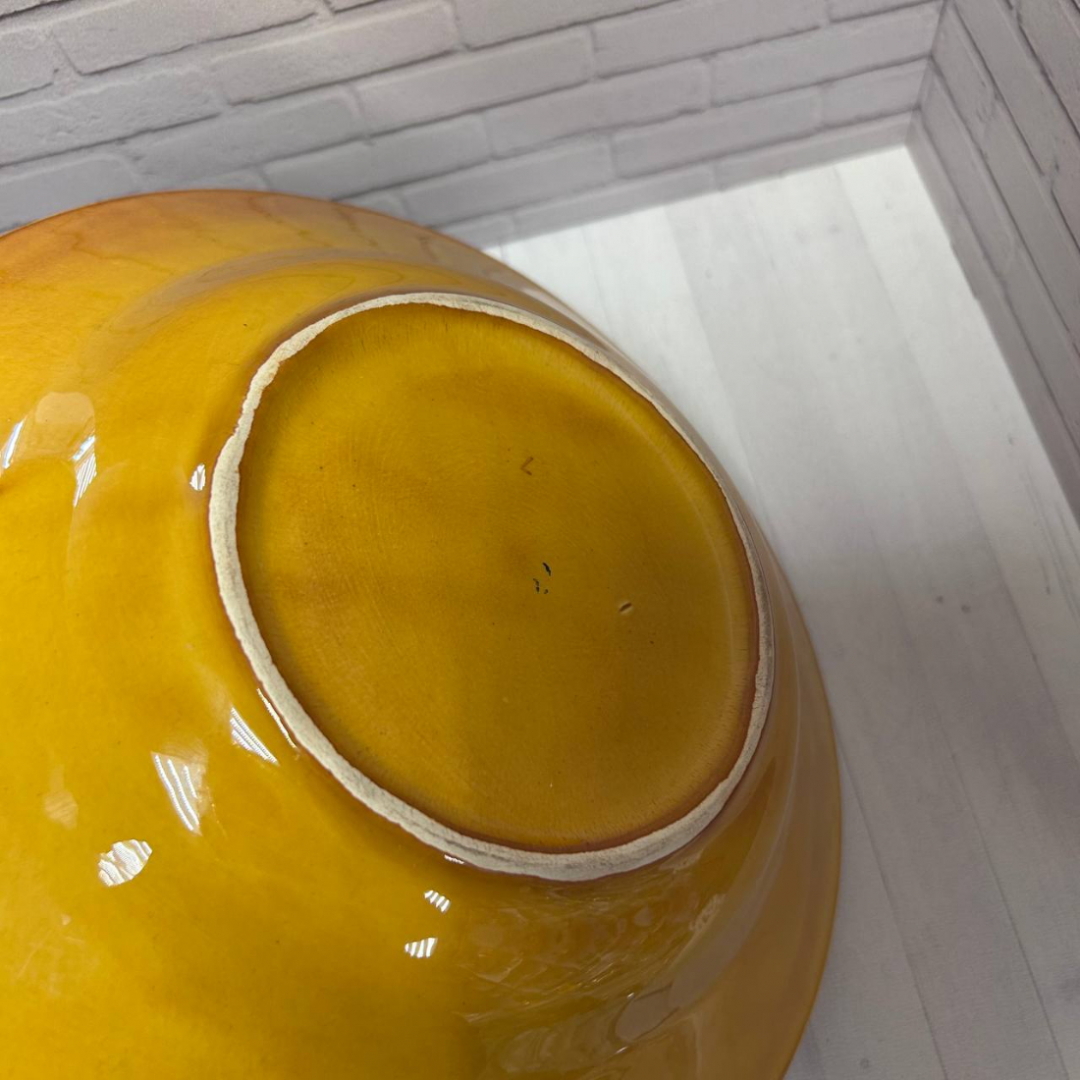 Тарелка-салатник "Вишни" ЗИК им.Конаково. Фаянс, винтаж, СССР. Картинка 3