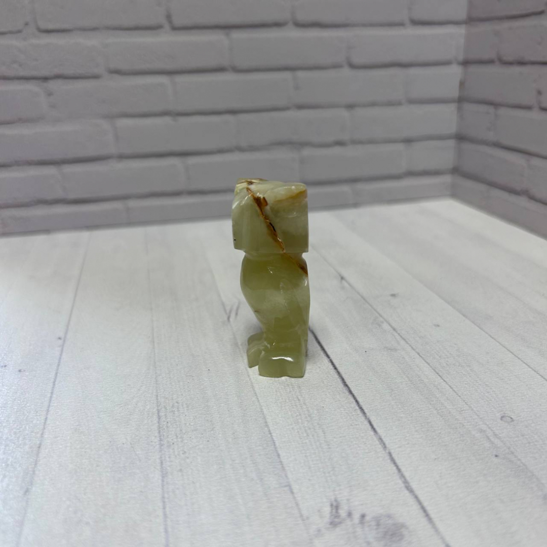 Статуэтка "Сова". Натуральный камень оникс. Картинка 1