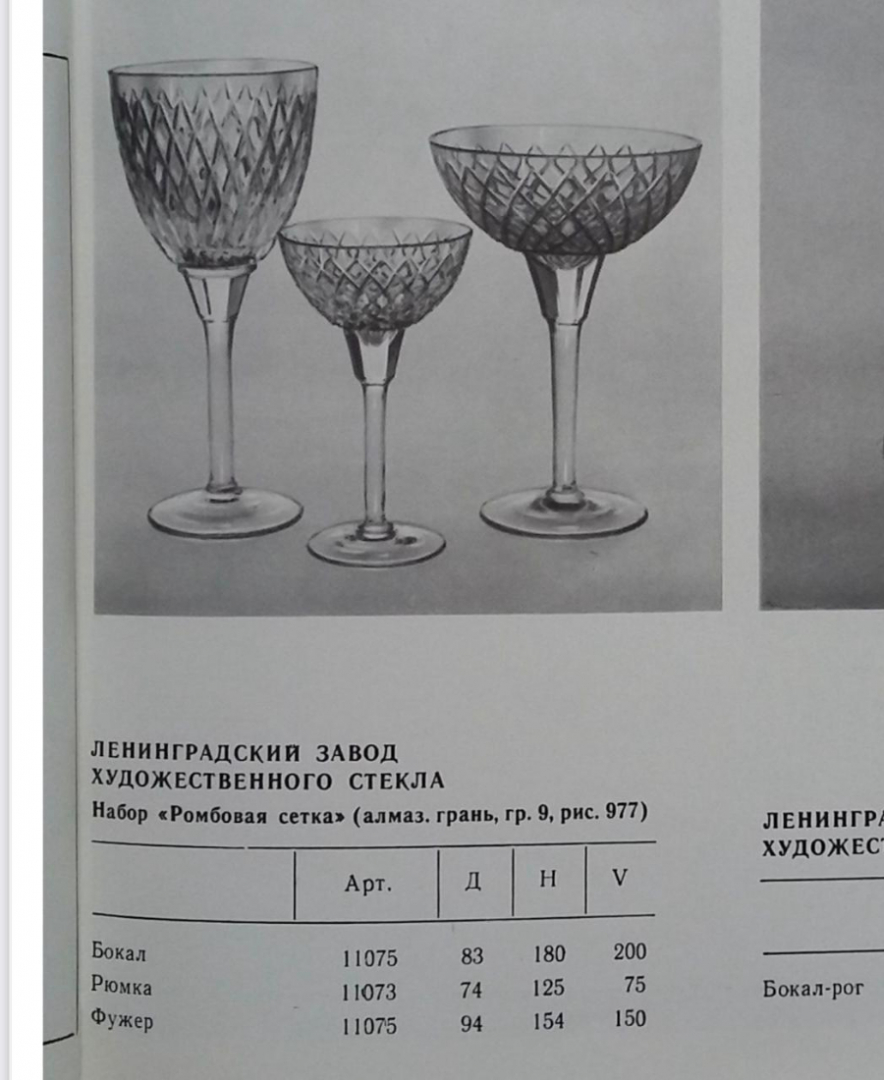 Бокалы/шампанки "Ромбовая сетка" ав. А.А.Аствацатурьян ЛЗХС, хрусталь, ал.грань,каталог. Цена за 3шт. Картинка 5