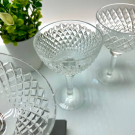 Бокалы/шампанки "Ромбовая сетка" ав. А.А.Аствацатурьян ЛЗХС, хрусталь, ал.грань,каталог. Цена за 3шт. Картинка 3