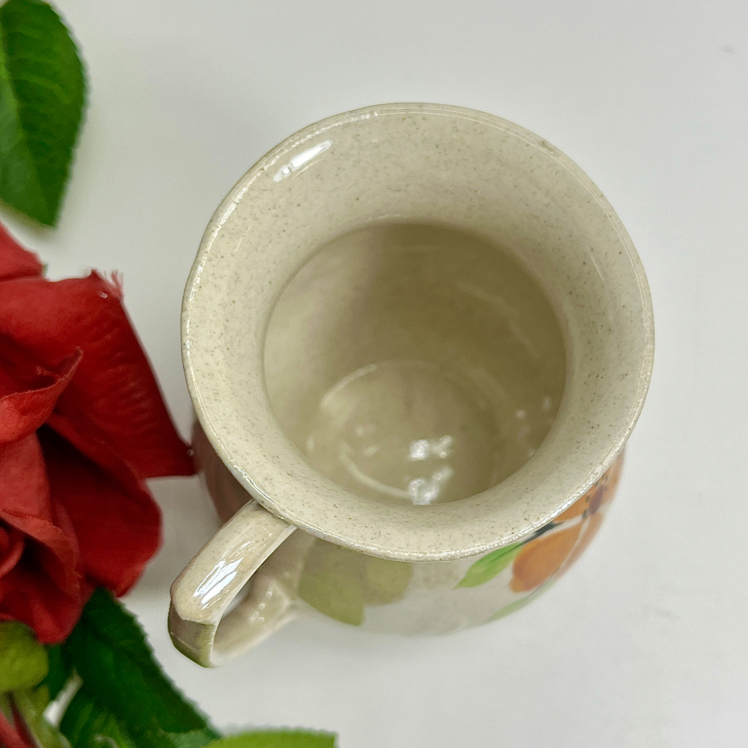 Молочник Славянский КК, рельефный фаянс с ручной росписью. Винтаж. Картинка 6